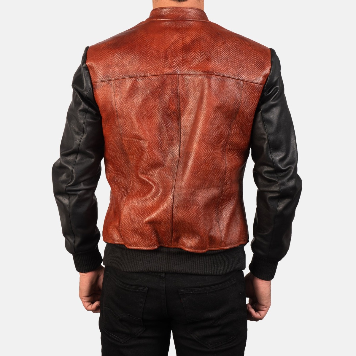 Avan Leather Bomber Jacket - Image 5