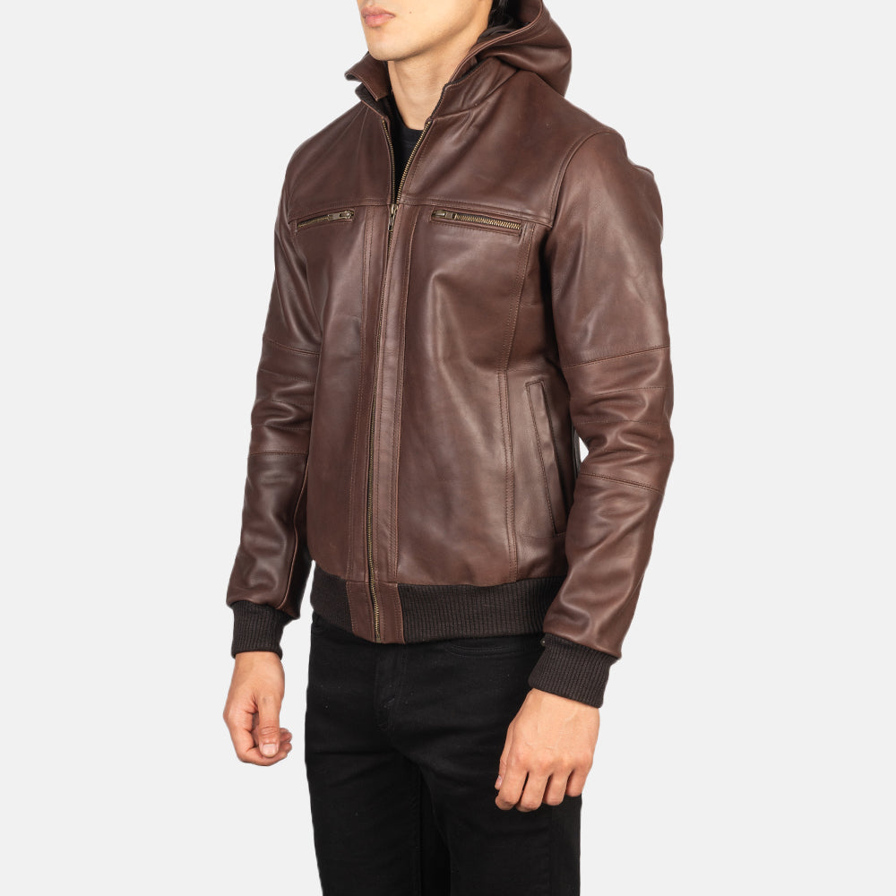 BouncerBiz Leather Bomber Jacket - Image 4