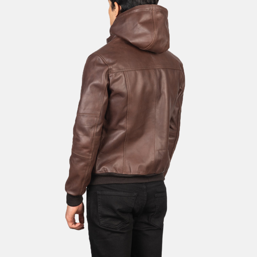 BouncerBiz Leather Bomber Jacket - Image 3