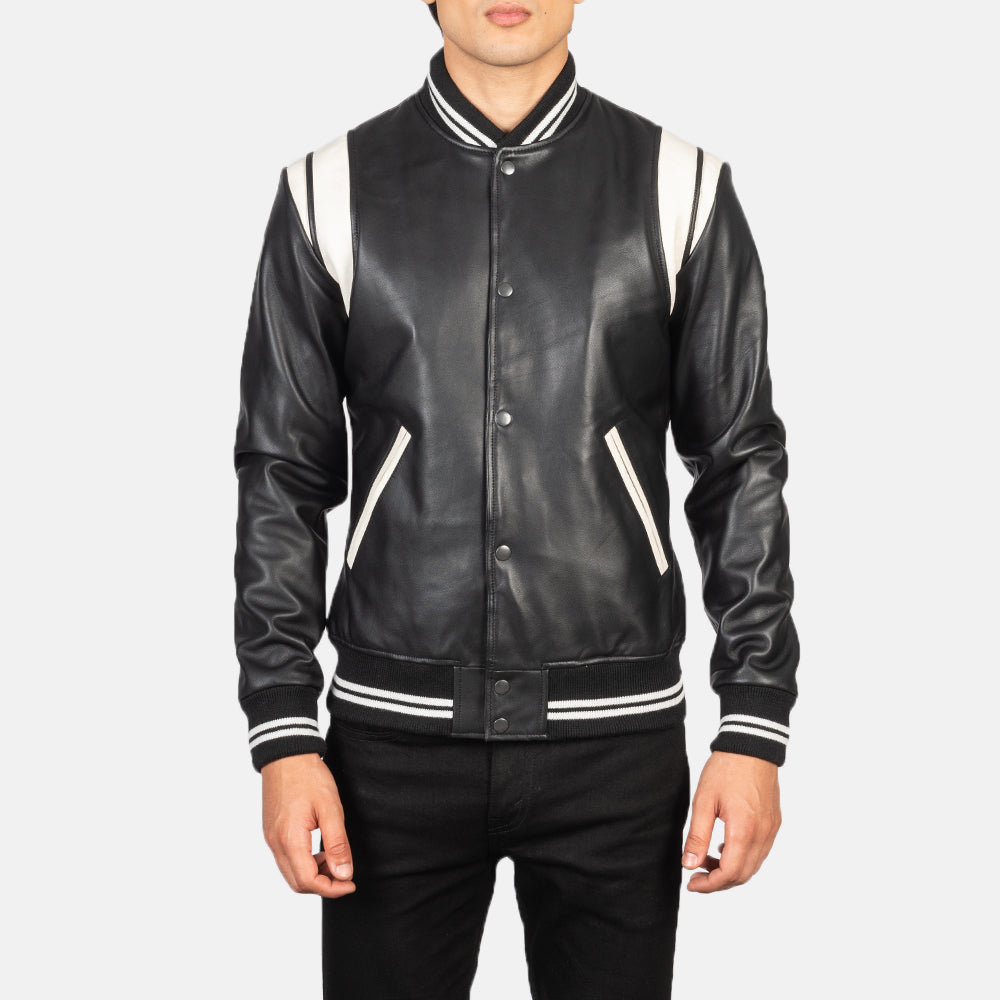 Dantee Black Leather Varsity Jackets - Image 5