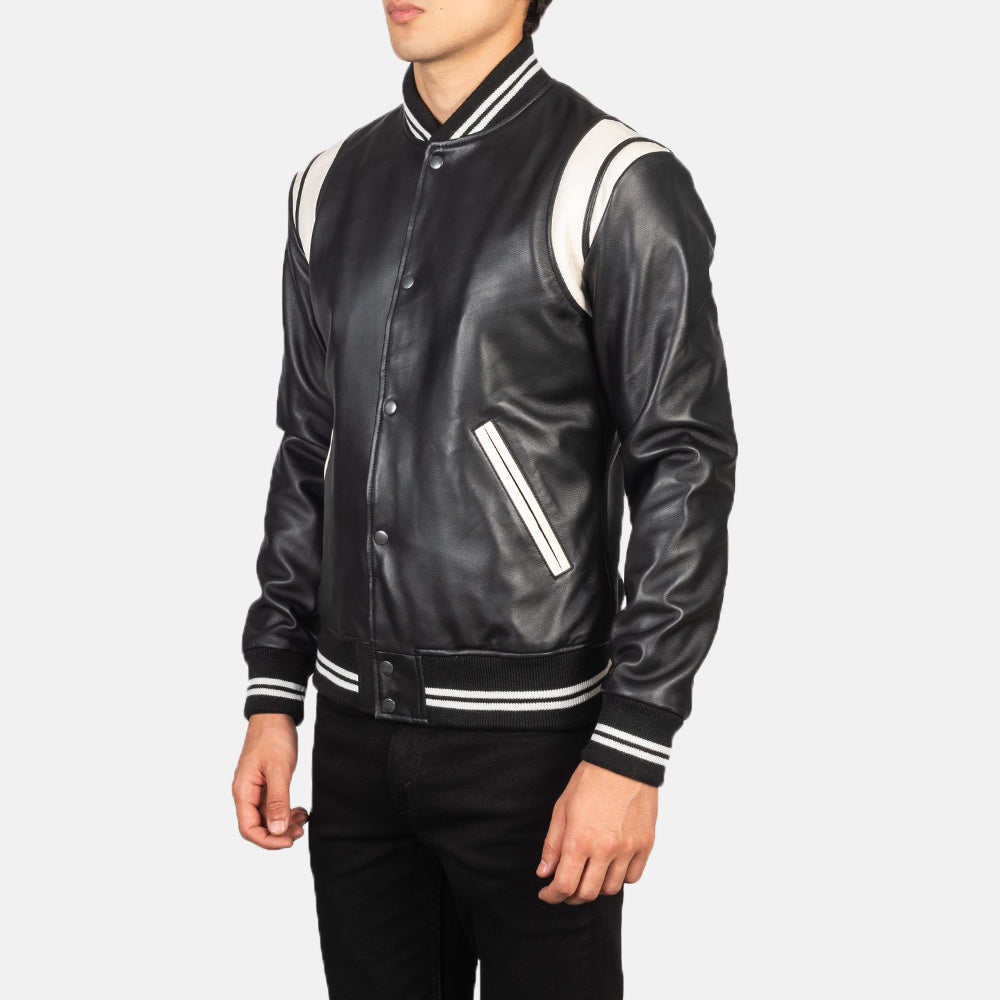 Dantee Black Leather Varsity Jackets - Image 6