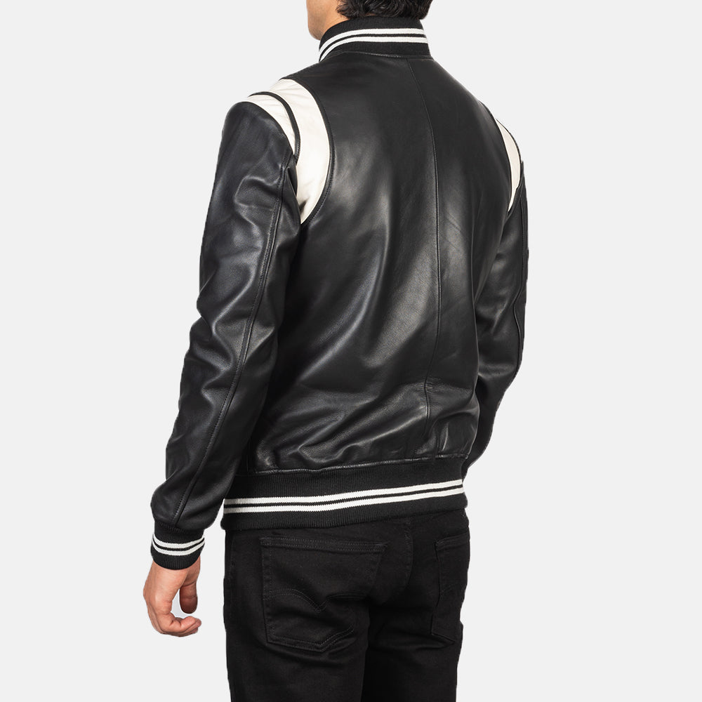 Dantee Black Leather Varsity Jackets - Image 7