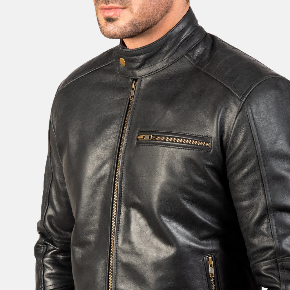 Dean Leather Biker Jackets - Image 7