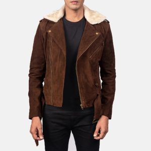 Furton Mocha Suede Biker Jackets