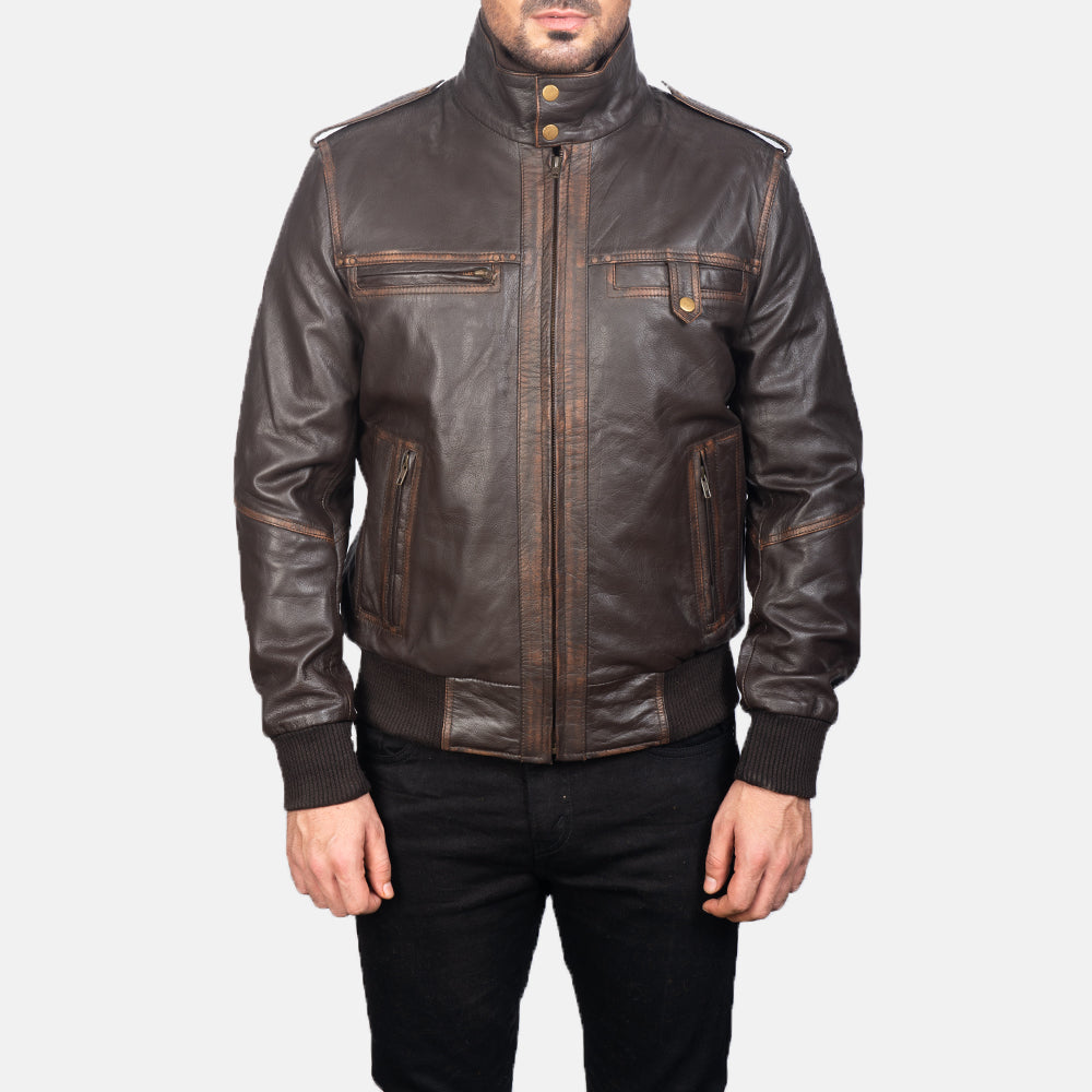 Glen Street Leather Bomber Jackets - Image 3