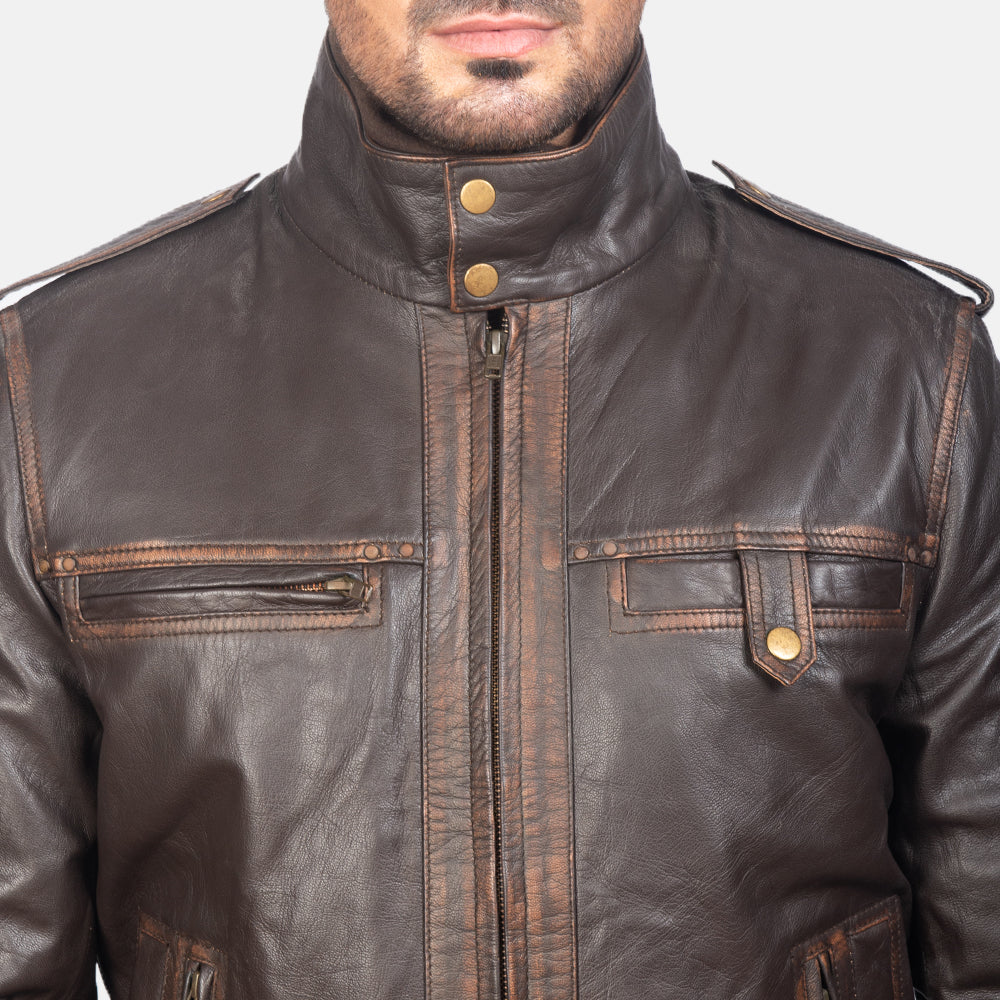 Glen Street Leather Bomber Jackets - Image 6