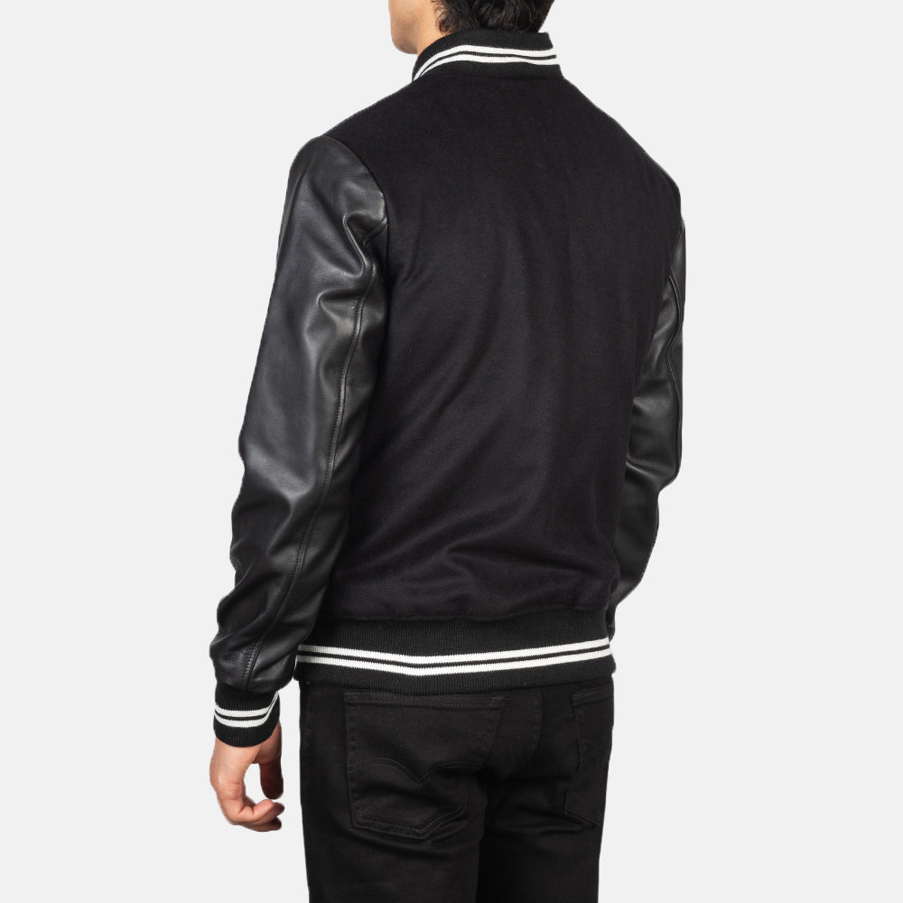 Harrison Black Hybrid Varsity Jackets - Image 3