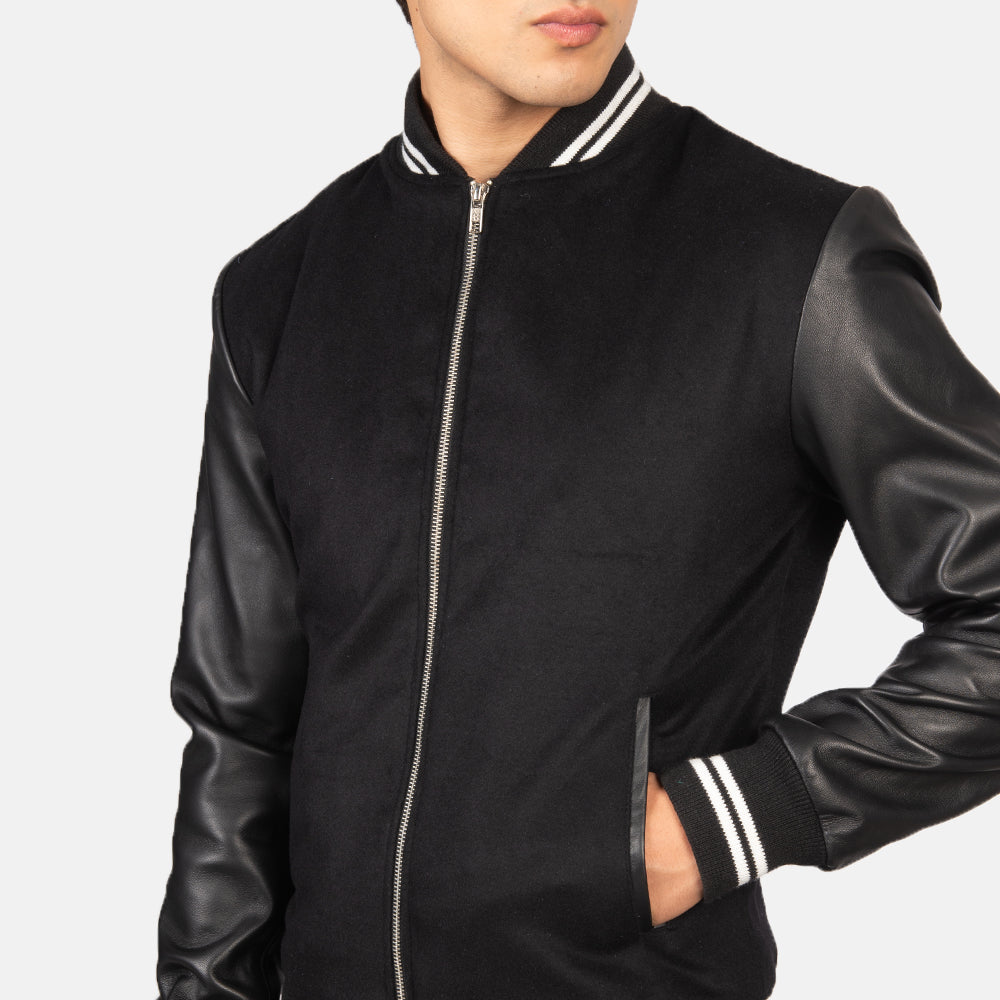 Harrison Black Hybrid Varsity Jackets - Image 5