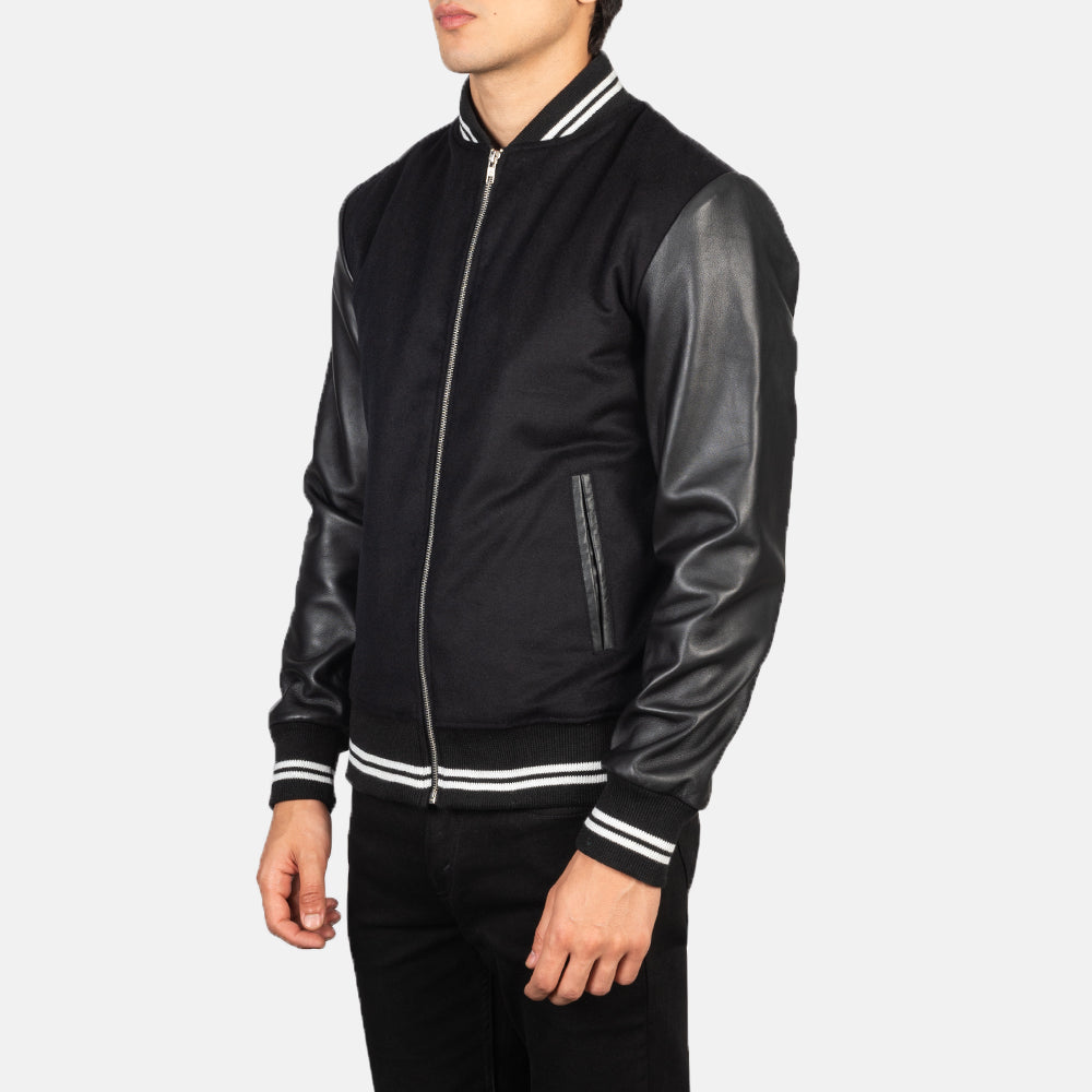 Harrison Black Hybrid Varsity Jackets - Image 6