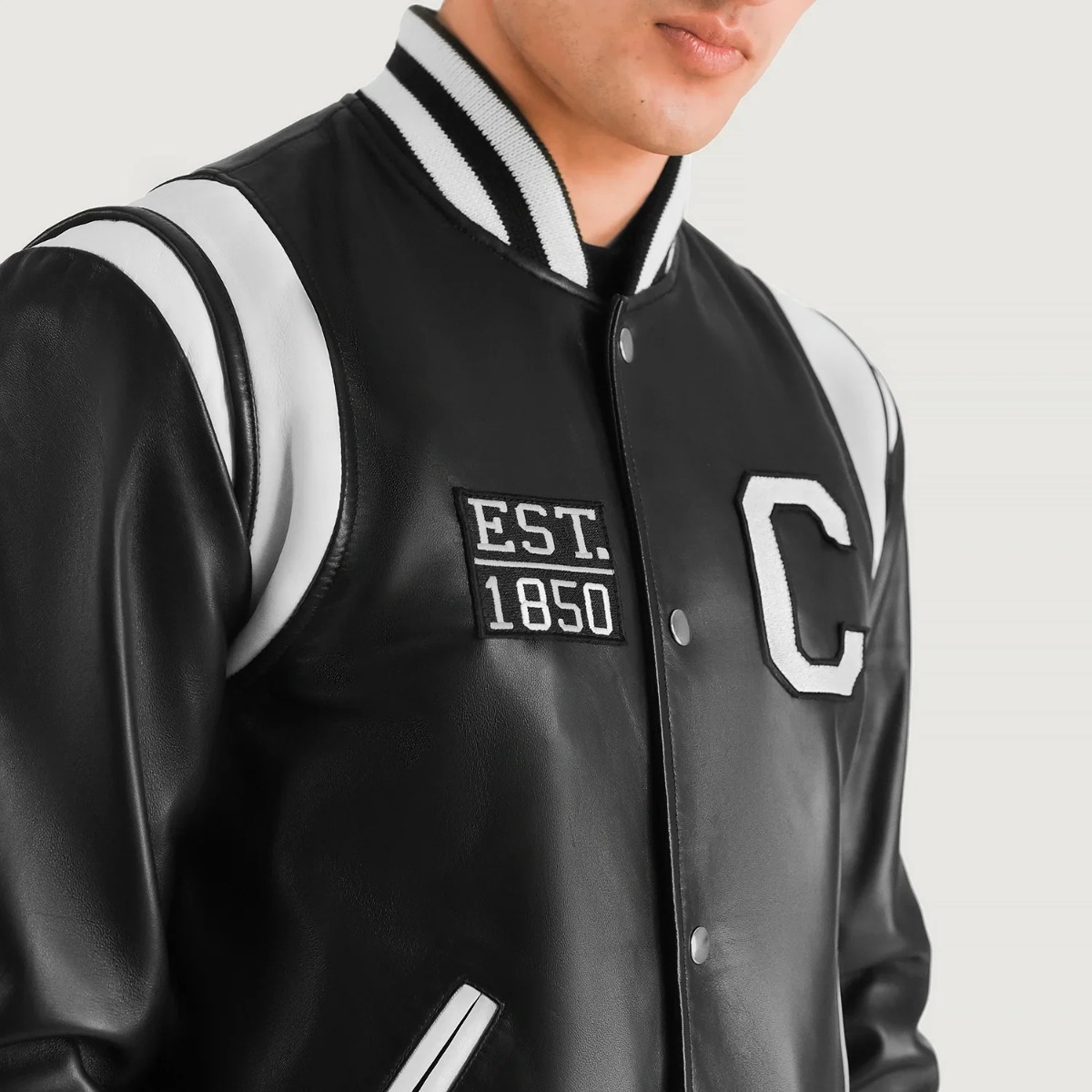 Liberte California Black Leather Varsity Jackets - Image 3