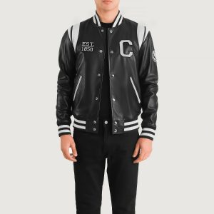 Liberte California Black Leather Varsity Jackets