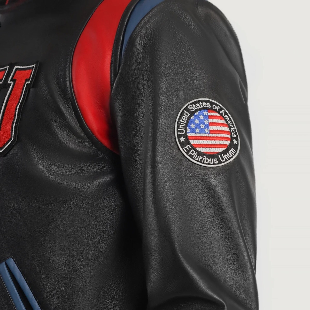 Liberte USA Black Leather Varsity Jackets - Image 6