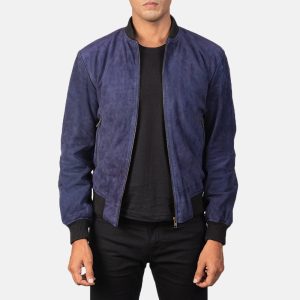 Shane Suede Blue Bomber Jackets