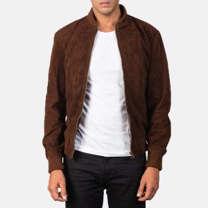 Shane Mocha Suede Bomber Jackets