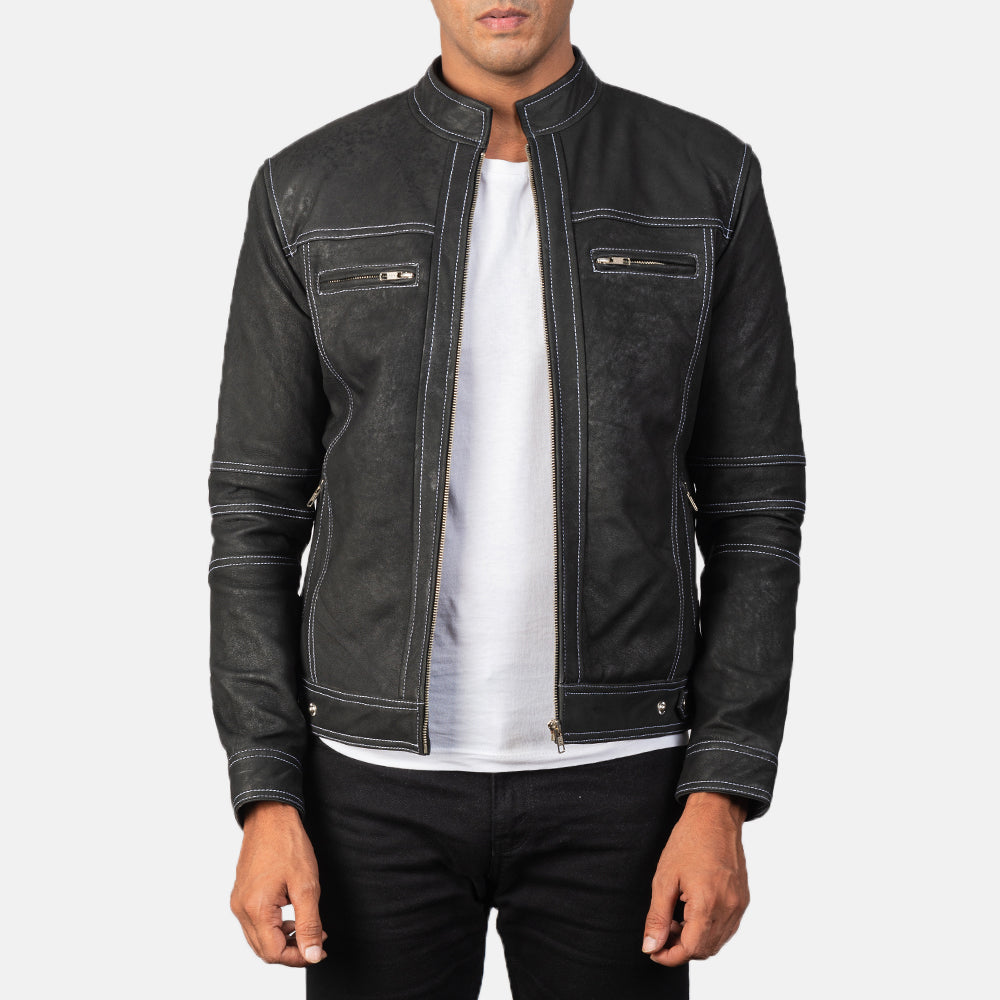 Youngster Distressed Black Leather Jackets
