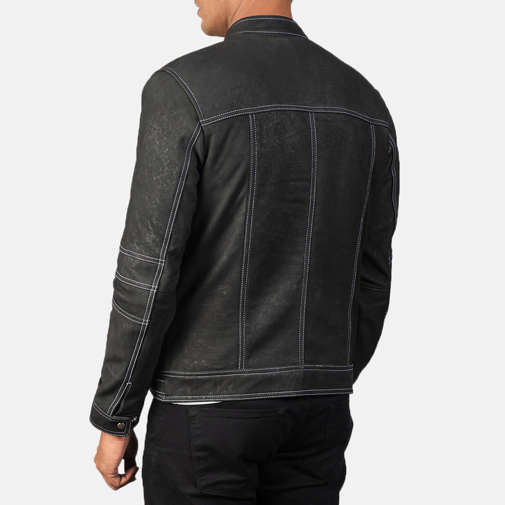 Youngster Distressed Black Leather Jackets - Image 3