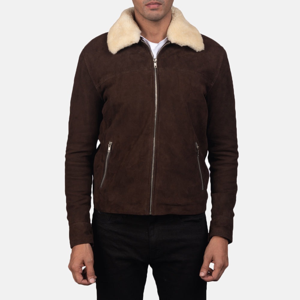 Coffner Brown Shearling Fur Jacket - Image 2