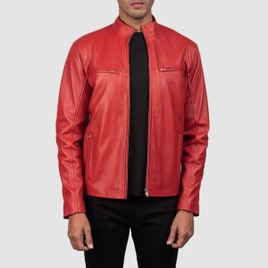 Ionic Red Leather Jackets