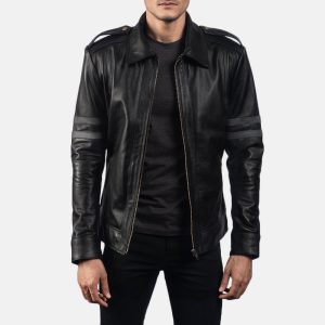 Armstrong Black Leather Biker Jackets