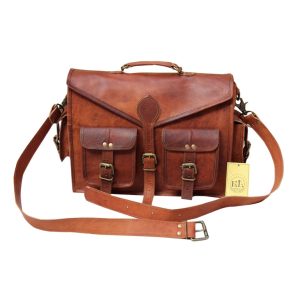 MEN LEATHER MESSENGER BAG