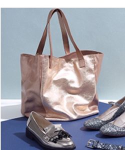 Metallic Leather Tote bag