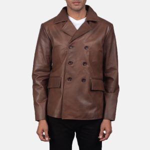 Mr. Bailey Brown Leather Naval Peacoats