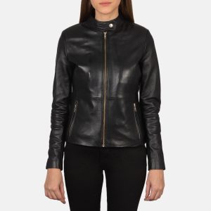Rave Black Leather Biker Jackets