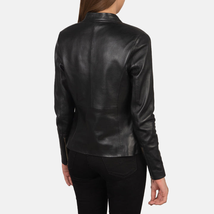 Rave Black Leather Biker Jackets - Image 4