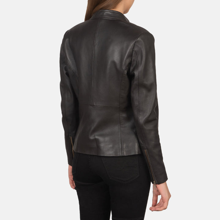 Rave Brown Leather Biker Jackets - Image 2