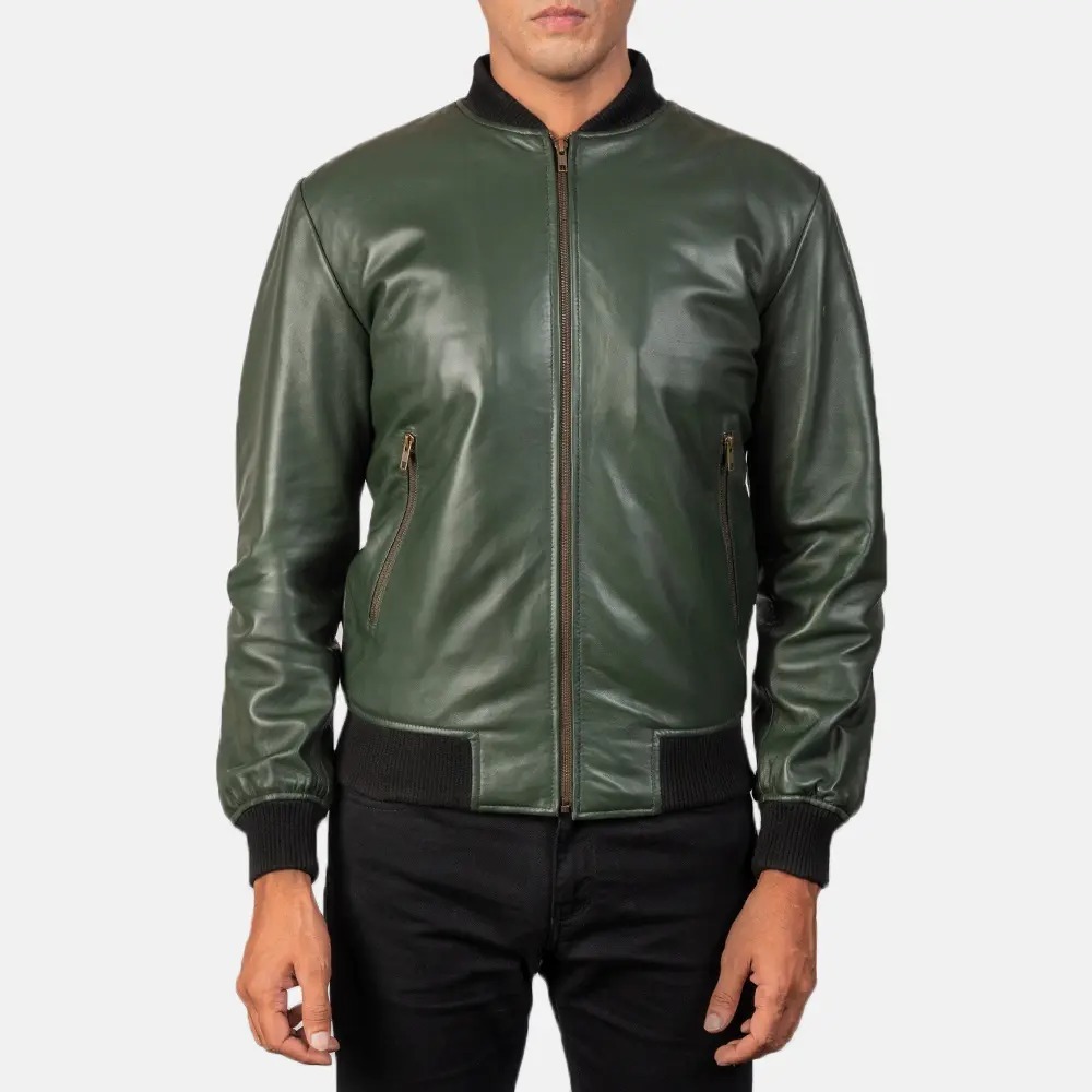 Shane Green Leather Bomber Jackets - Image 4
