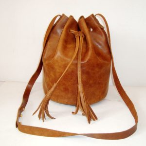 Shoulder Leather Bucket Bags