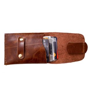 VINTAGE LEATHER CARDHOLDER COIN POUCH