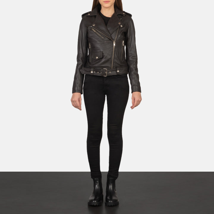 Alison Brown Suede Biker Jackets - Image 2