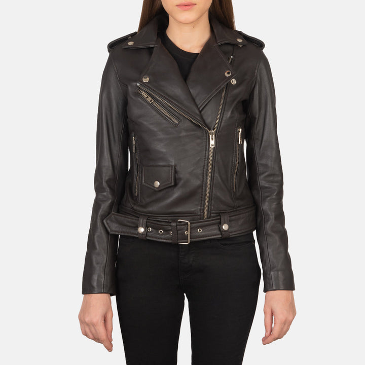 Alison Brown Suede Biker Jackets - Image 3