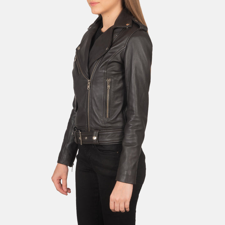Alison Brown Suede Biker Jackets - Image 5