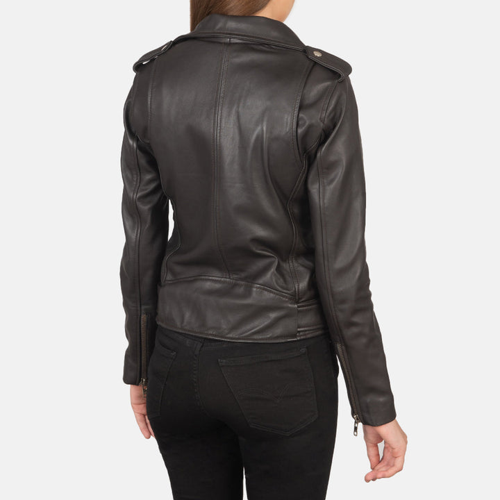 Alison Brown Suede Biker Jackets - Image 6