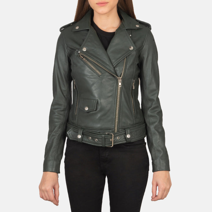 Alison Green Suede Biker Jackets - Image 5