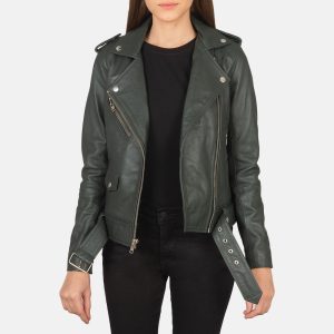 Alison Green Suede Biker Jackets