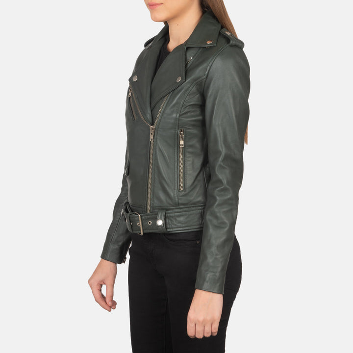 Alison Green Suede Biker Jackets - Image 4