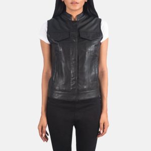 Rayne Moto Brown Leather Vest