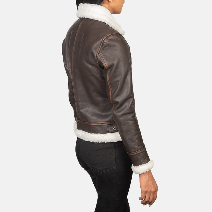 Sherilyn B-3 Brown Leather Bomber Jackets - Image 2