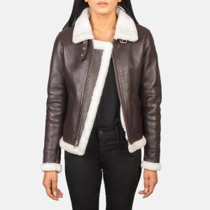 Sherilyn B-3 Maroon Leather Bomber Jackets