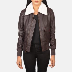 Stella G-1 Maroon Leather Bomber Jackets