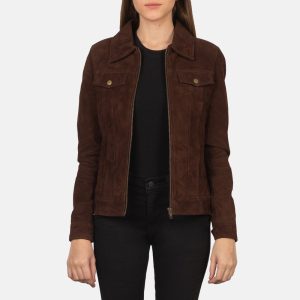 Suzy Mocha Suede Trucker Jackets