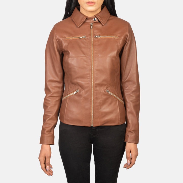 Tomachi Brown Leather Jackets - Image 4