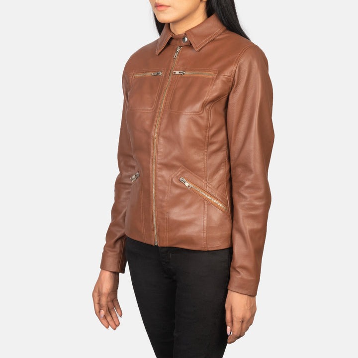 Tomachi Brown Leather Jackets - Image 2