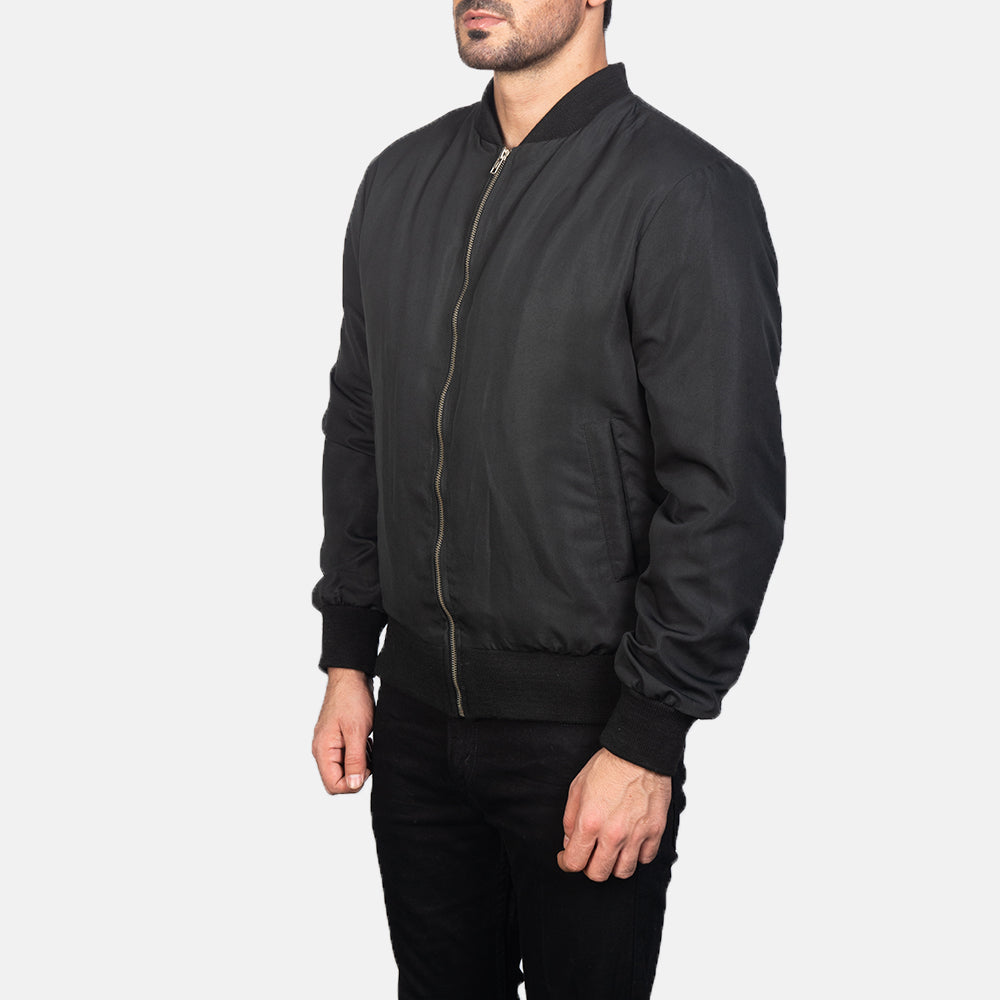 Zack Black Bomber Jacket - Image 5